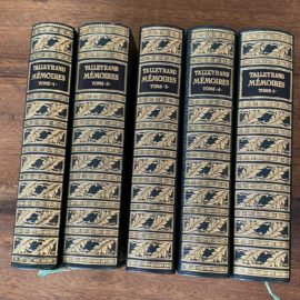 Mémoires, Talleyrand 5 volumes / Jean de Bonnot